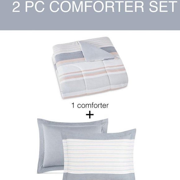 Grace 2-Pc. Reversible Stripe Multi Twin - Picture 3 of 7